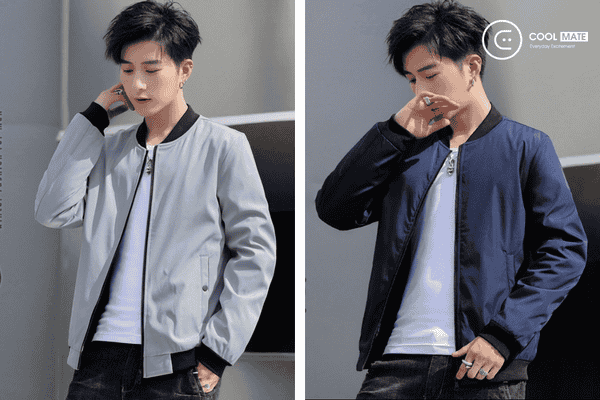 Dáng Bomber - Kiểu áo khoác gió 2 lớp được các chàng yêu thích