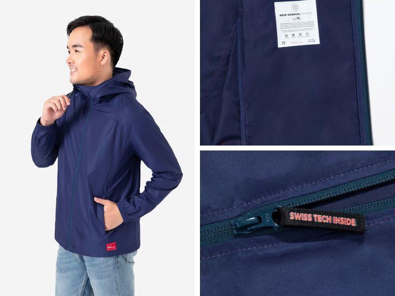 Áo khoác gió thể thao HeiQ VirBlock chống UV, chống thấm nước