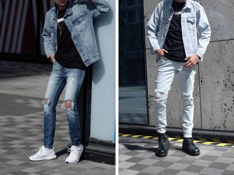 Phong cách denim on denim
