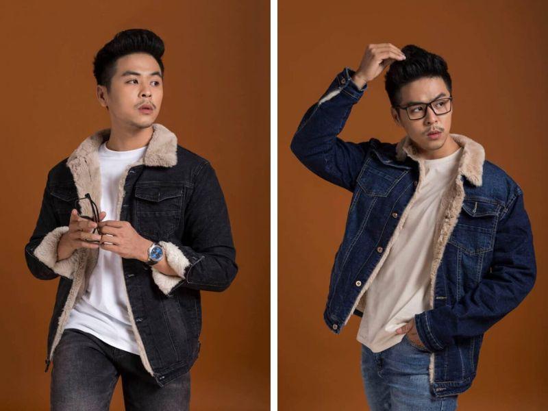 Jacket jean local brand lót bông