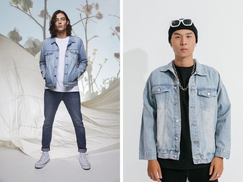 Phong cách phối đồ cùng áo khoác jeans nam