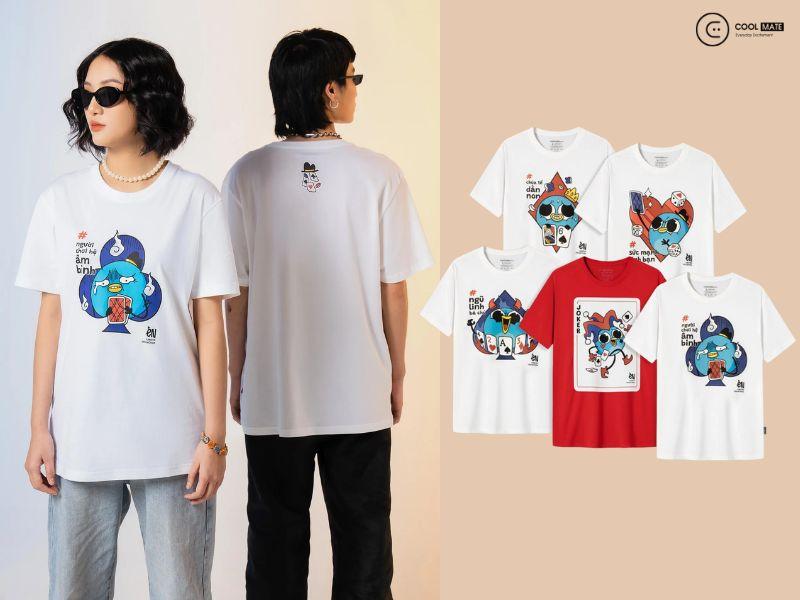 Ví dụ áo in hợp tác với fanpage truyện tranh