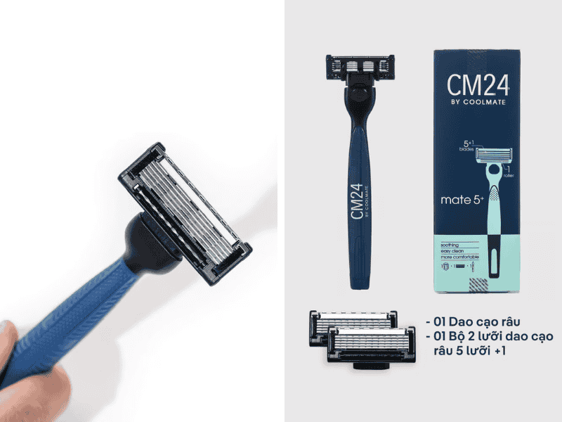 Dao cạo râu CM24 5 lưỡi - Chân ái dành cho những bộ râu dày, cứng