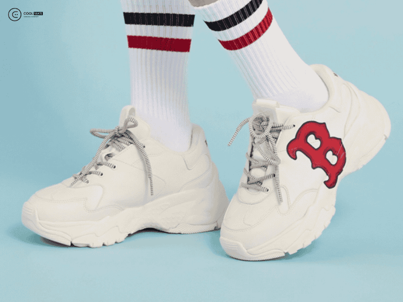 Giày MLB BigBall Chunky A Classic 3D Logo Boston Red Sox