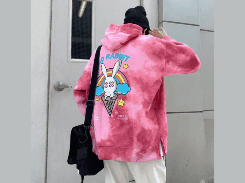 Hoodie hồng Local Brand Bad Habits