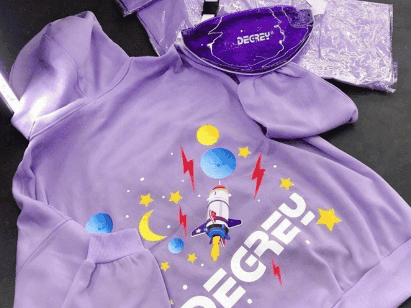 Hoodie hồng Local Brand Degrey