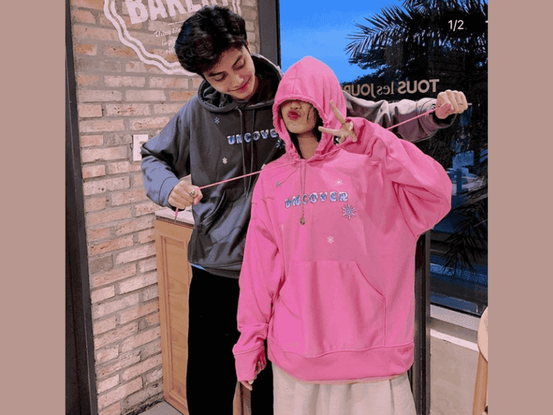Hoodie hồng Local Brand UNCOVER