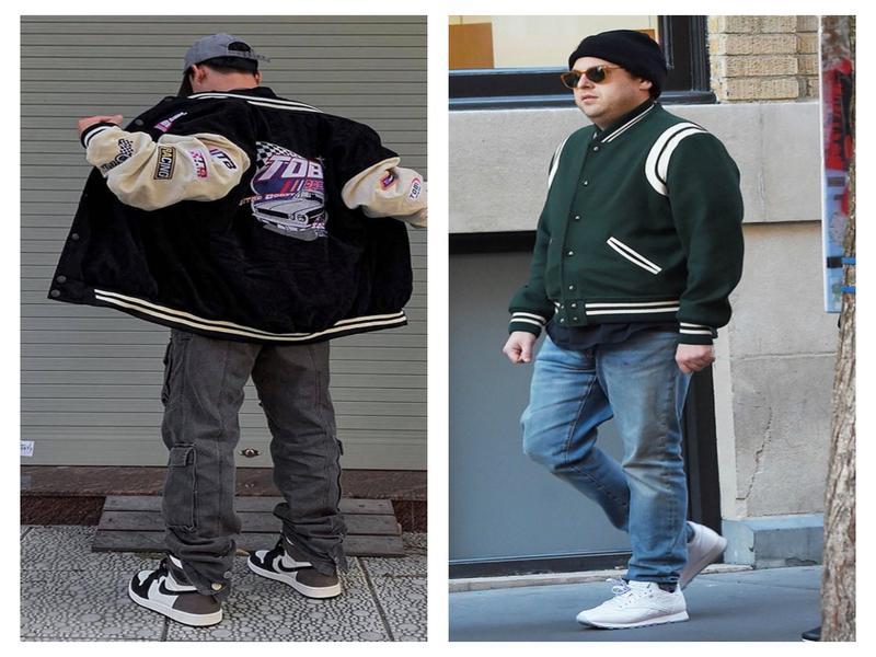 Áo khoác varsity phối cùng quần jeans