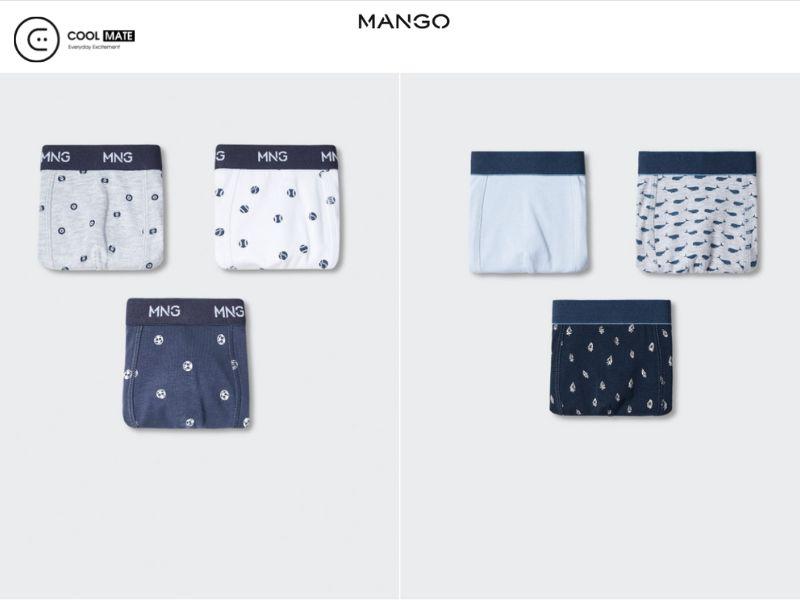 Mango là một thương hiệu quần lót cho bé trai nổi tiếng, chất lượng