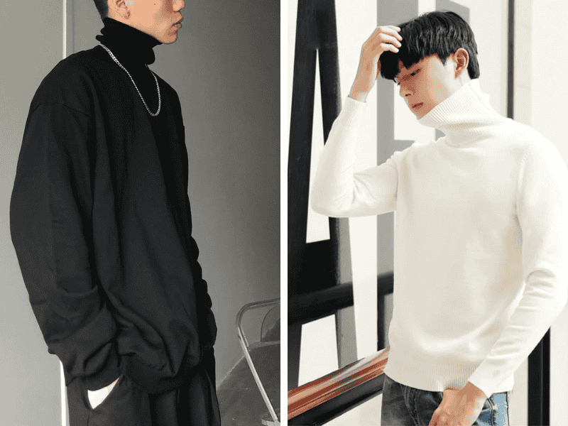 Áo Sweater nam cổ lọ