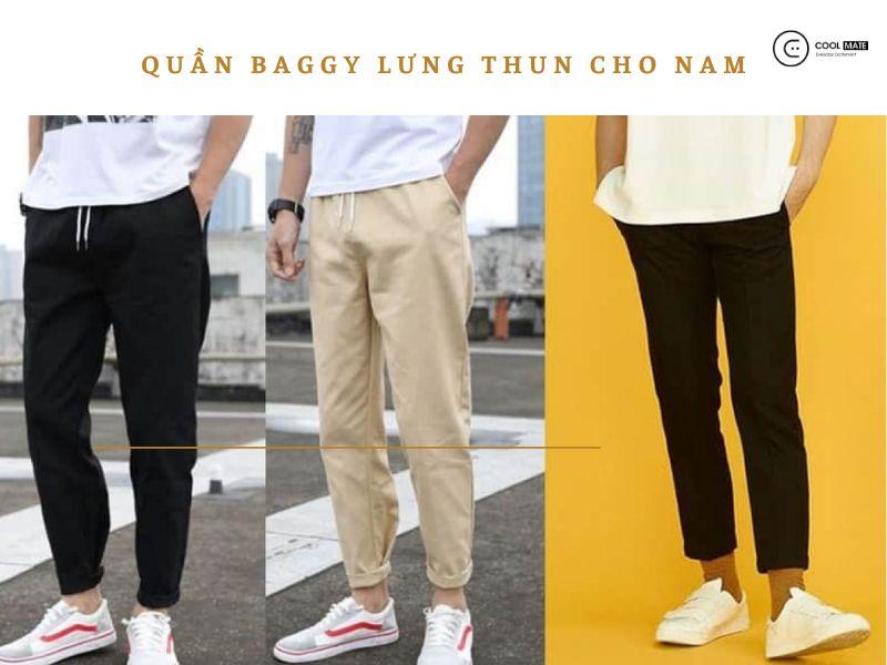 Những chiếc quần baggy dài này đã được chỉnh sửa để trông nhỏ gọn, thoải mái ở phần hông và suông ở chân