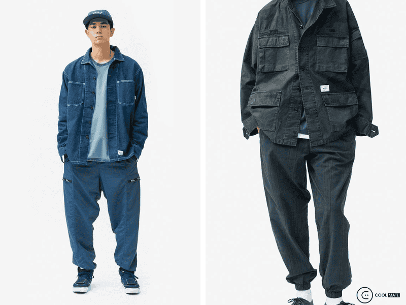  Mẫu áo denim mix cùng jogger cực cổ điển(Nguồn Internet)