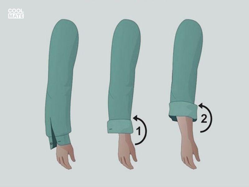 Cách xắn tay áo thun dài tay truyền thống