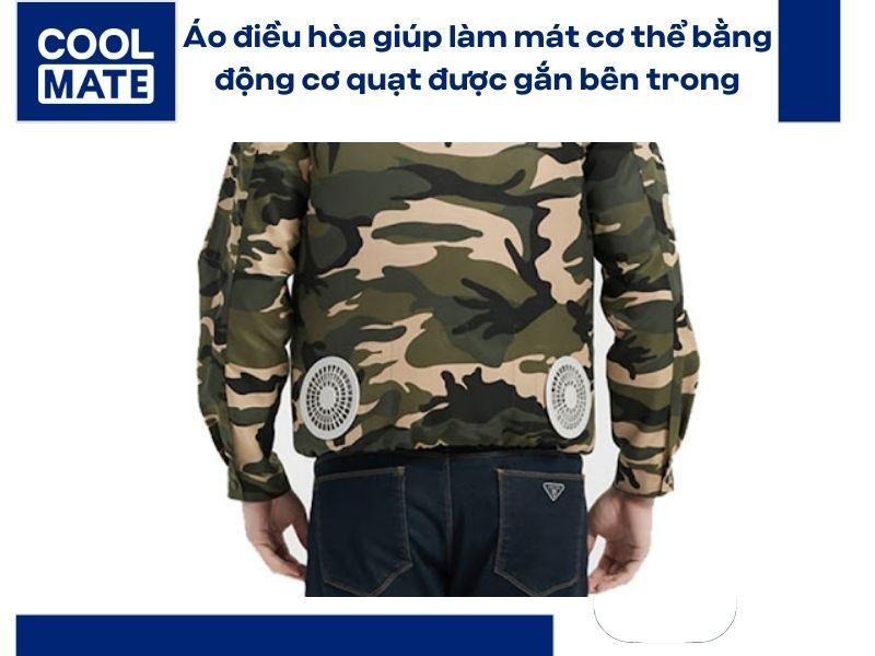 Chi tiết thiết kế áo điều hòa với quạt tích hợp