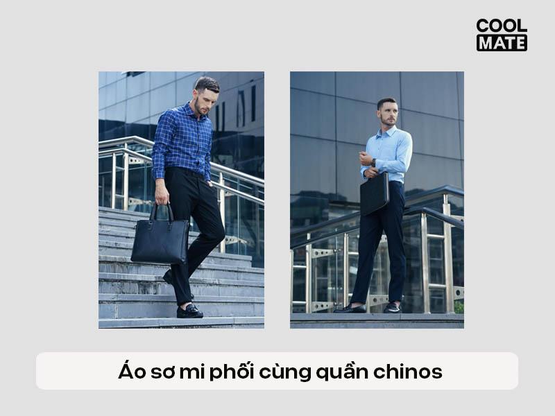 Áo sơ mi + quần chinos