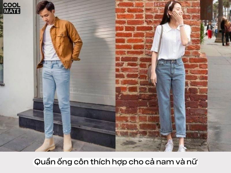 Quần ống côn phù hợp cho cả nam và nữ