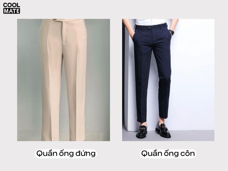 So sánh quần ống đứng và quần ống côn