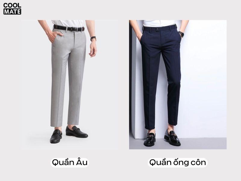 So sánh quần âu và quần ống côn