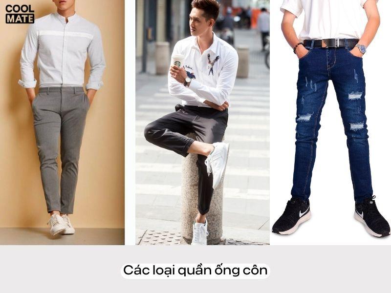 Các kiểu quần ống côn khác nhau