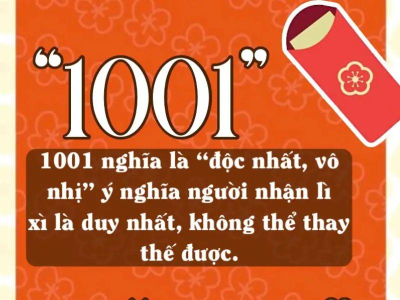 Lì xì số đẹp 1001
