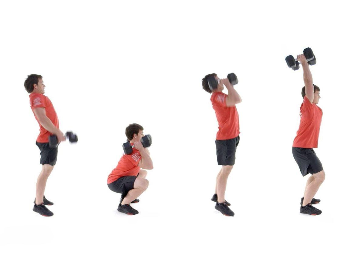 bài tập dumbbell clean & press