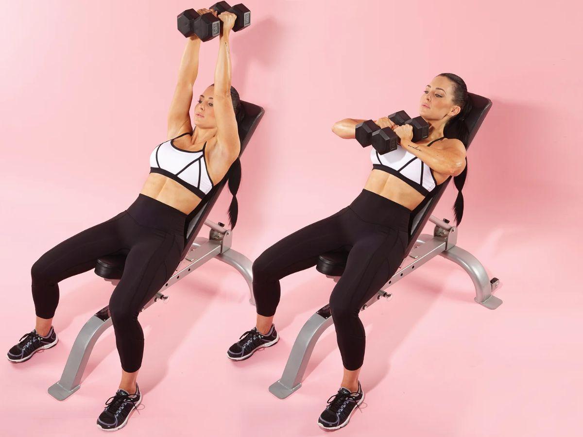 Bài tập ép ngực trên với tạ đơn Incline Dumbbell Squeeze Press