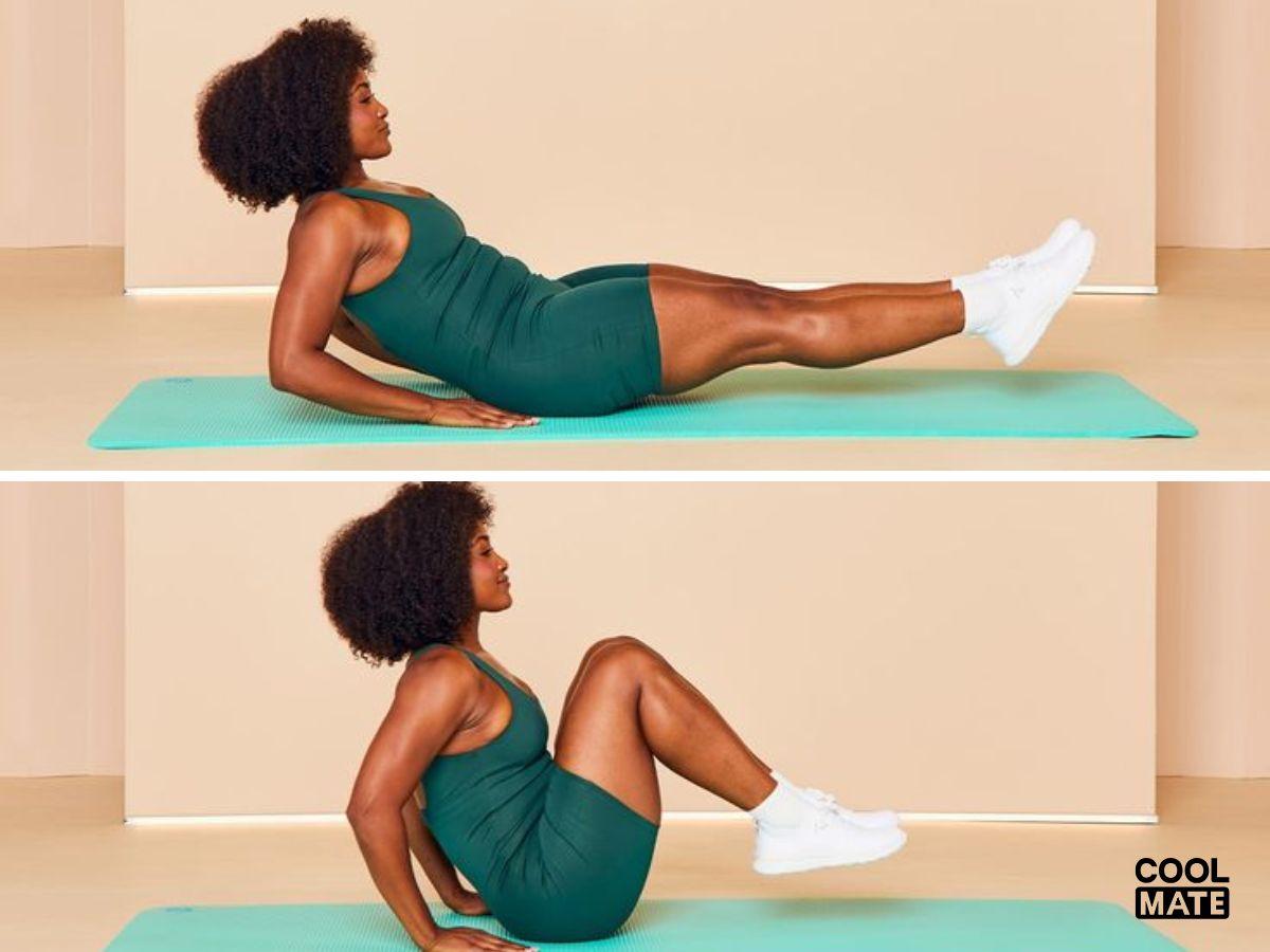 Động tác Seated Knee Tuck