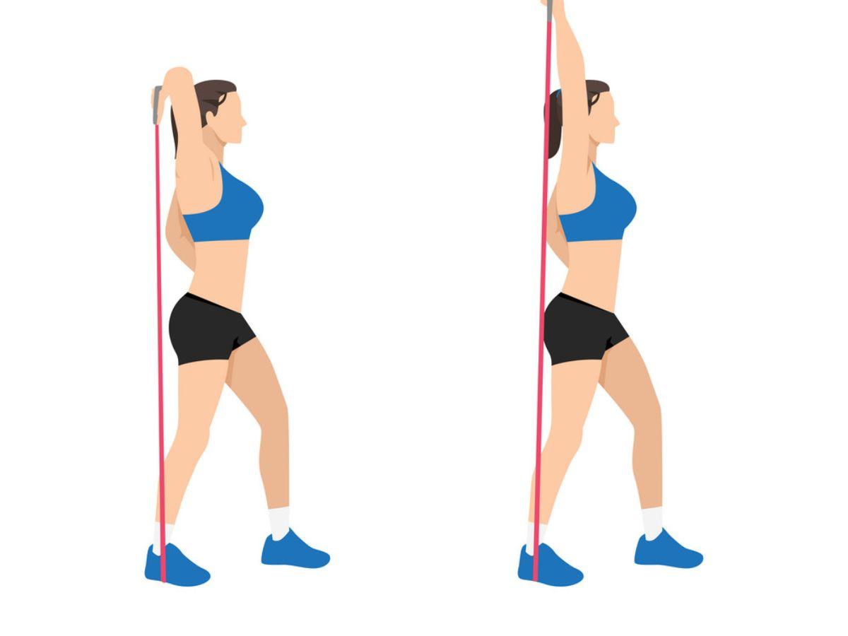 Single-Arm Front Raise với dây kháng lực