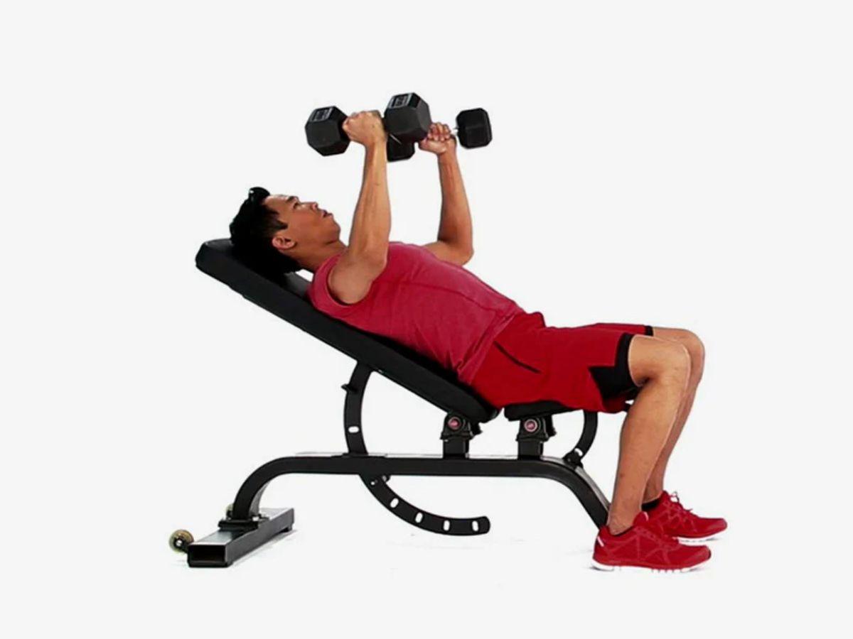 Ép ngực dốc lên với tạ đơn