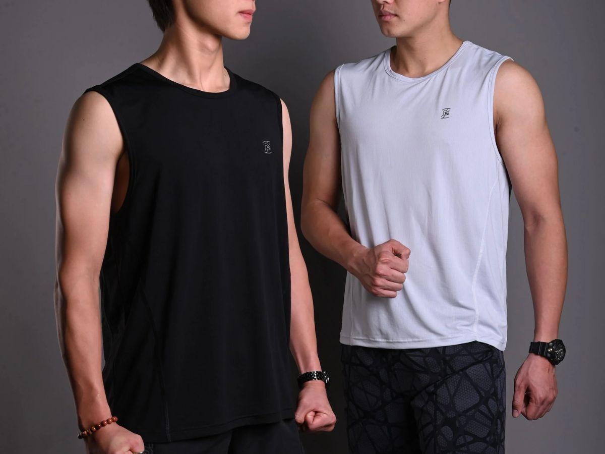  Áo tập gym dáng tanktop rất thích hợp cho những bài tập cơ ngực và bắp tay