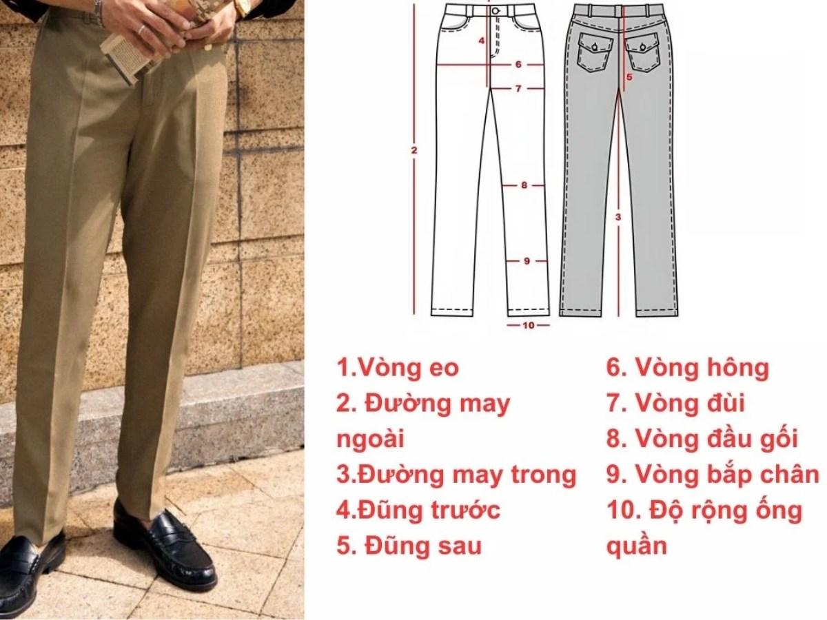 Xác định đúng số đo trước khi chọn quần kaki 