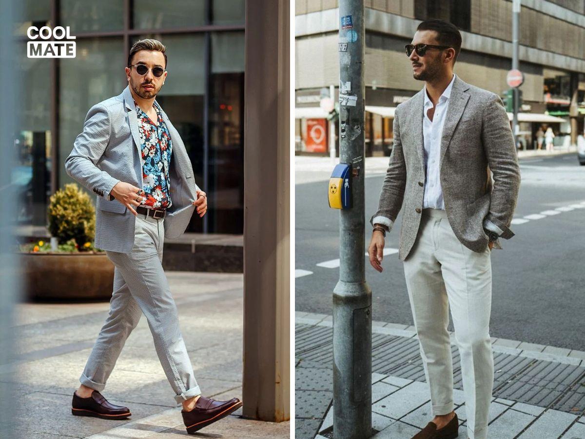 Kết hợp kaki với blazer