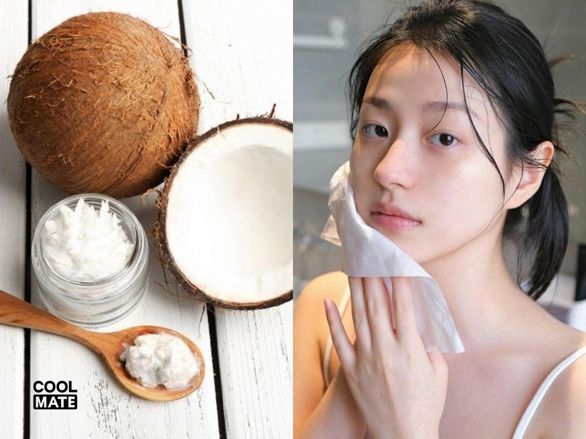 Sử dụng dầu dừa để làm sạch da
