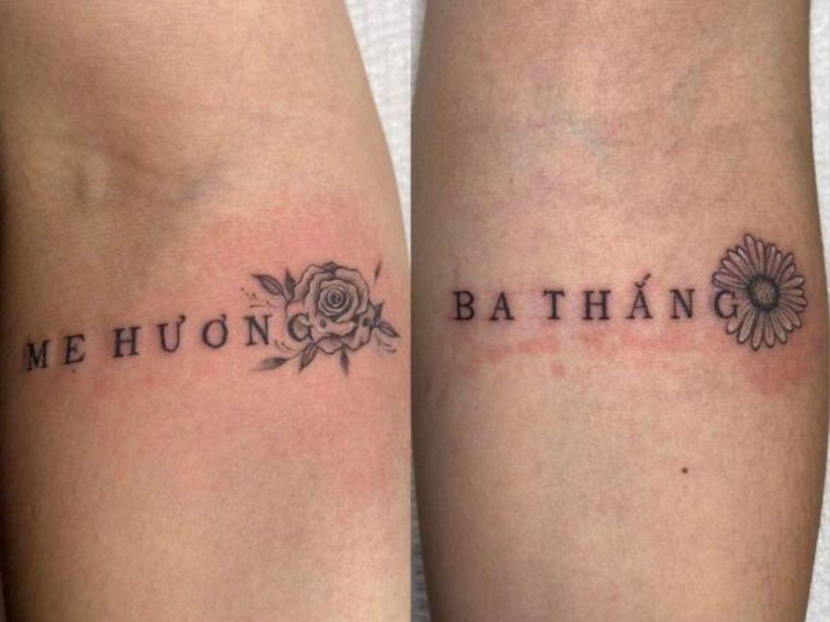 Hình xăm tên ba mẹ