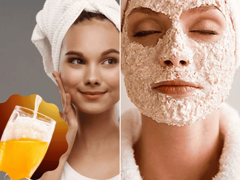 Đắp mặt nạ bia và bột yến mạch 2 đến 3 lần/tuần giúp da trẻ hóa mỗi ngày