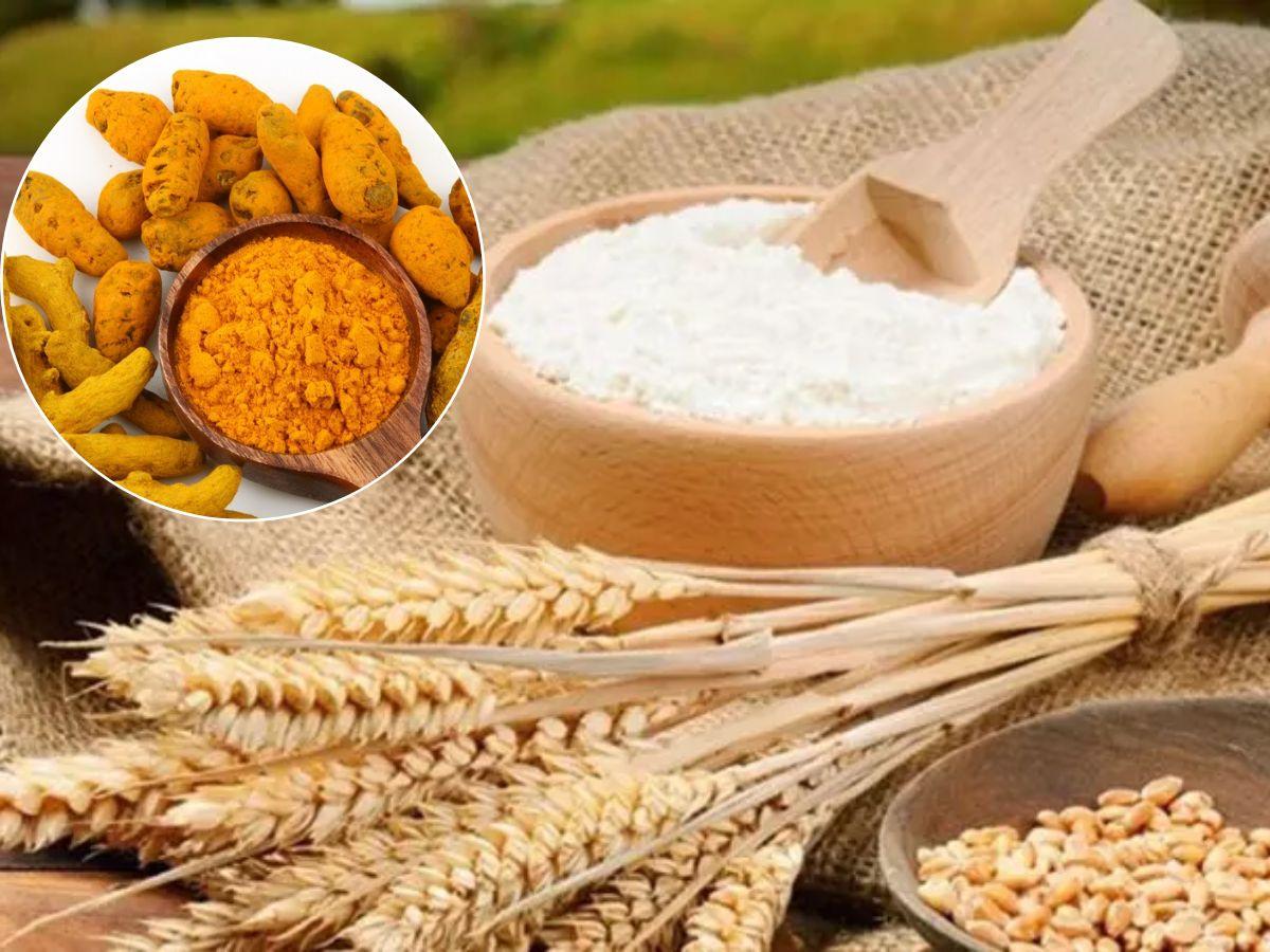 Tẩy tế bào chết bằng cám gạo và bột nghệ