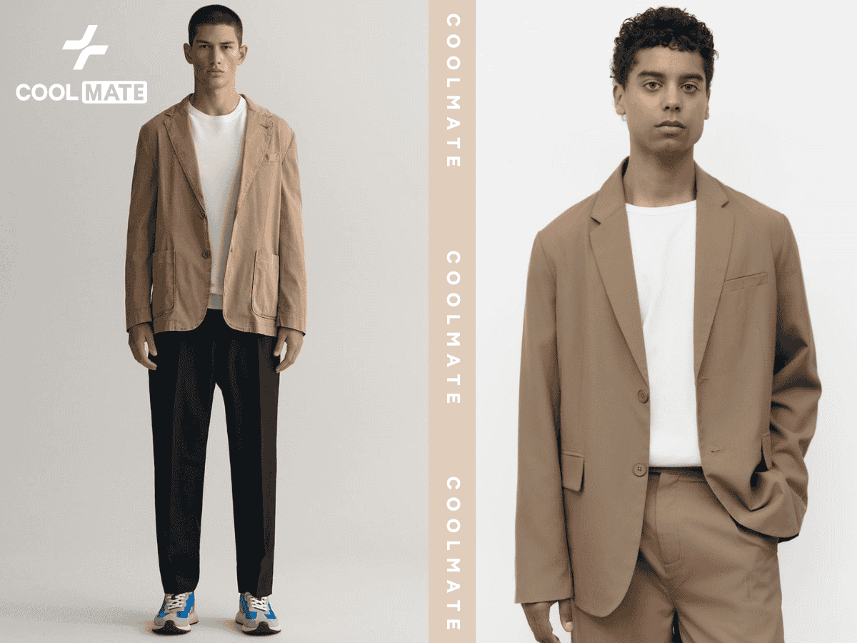 Blazer màu kaki sẽ vô cùng phù hợp với các quý ông yêu thích phong cách lịch lãm
