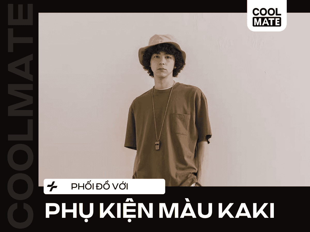 Mũ màu kaki là món phụ kiện đa năng khi có thể kết hợp nhiều loại trang phục khác nhau
