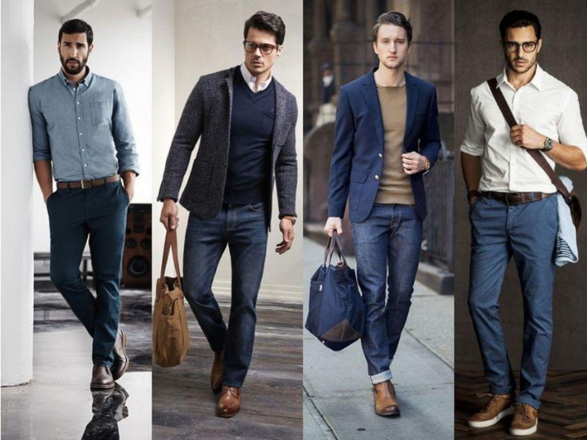 Túi xách nam phù hợp với bạn nam cao, gầy