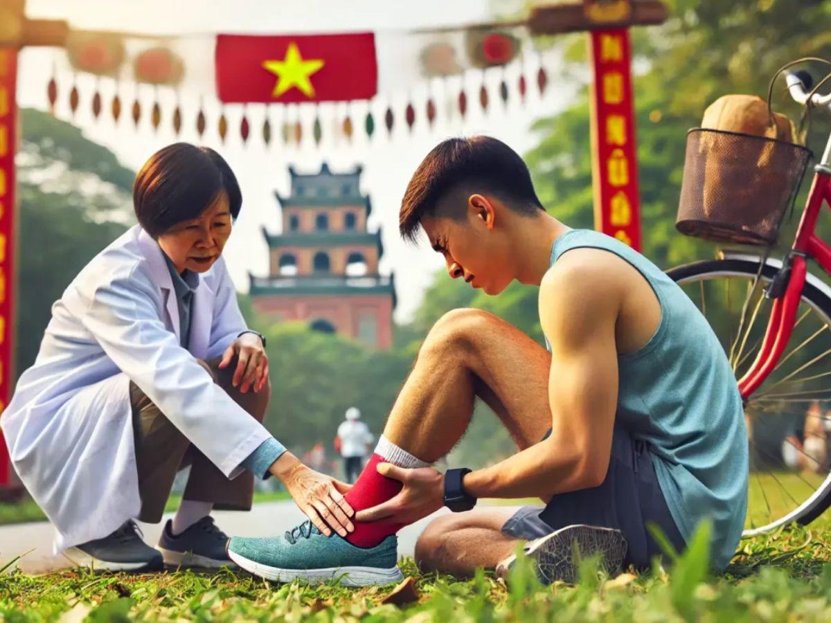 Bong gân mắt cá chân xảy ra khi bạn bước sai tư thế, tiếp đất không vững hoặc bị ngã