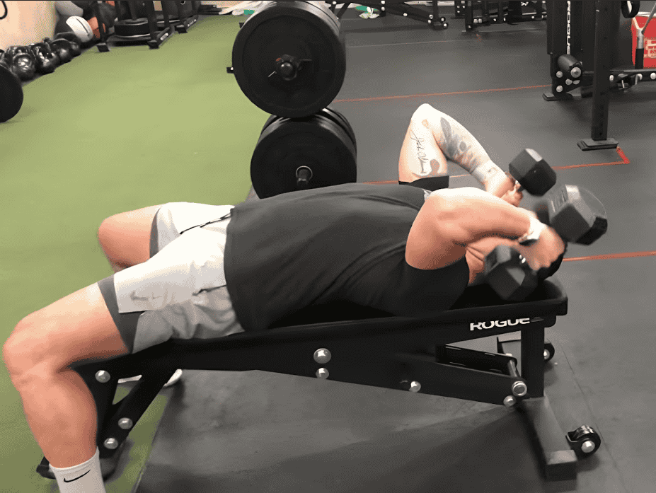 Inverted Bodyweight Skullcrushers sử dụng trọng lượng cơ thể để kích hoạt cơ tam đầu