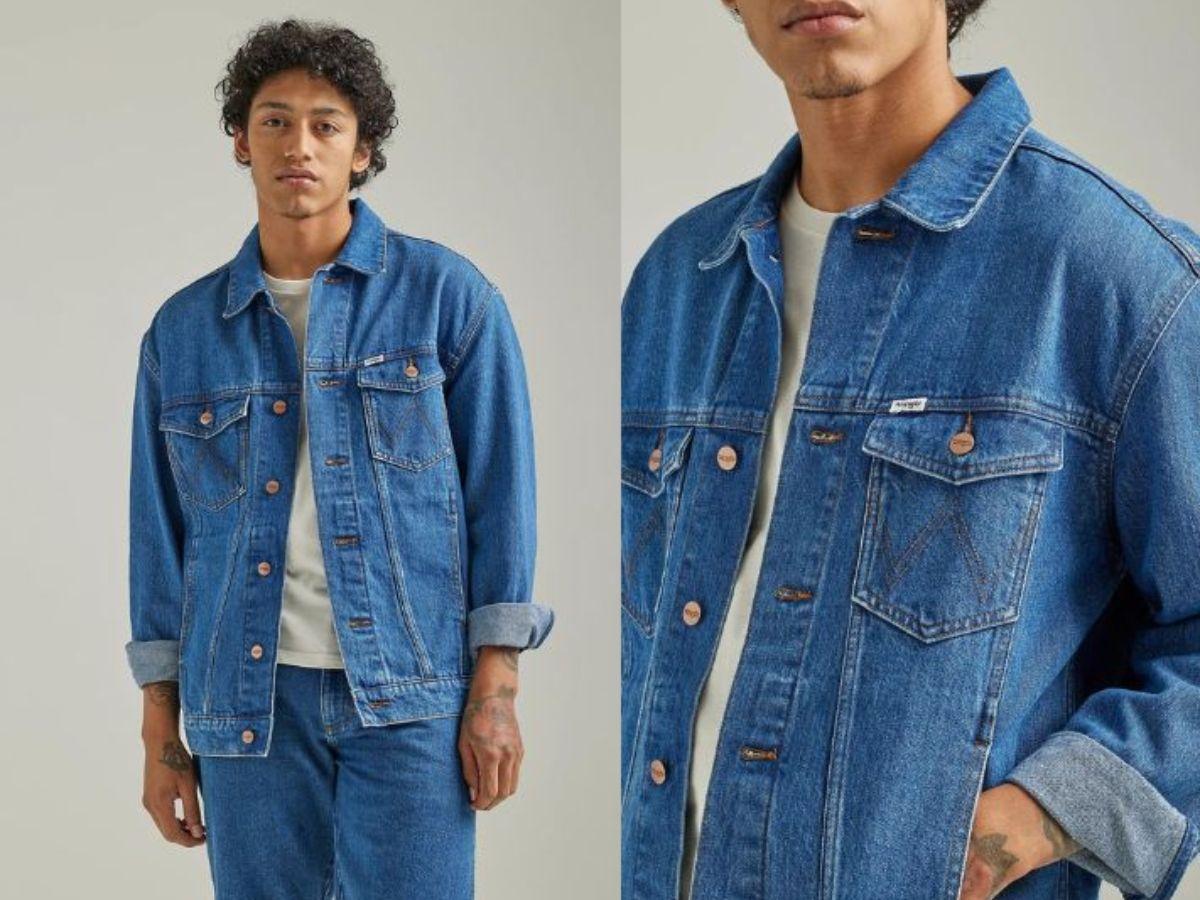 T-shirt kết hợp với áo denim jacket nam đẹp, phong cách