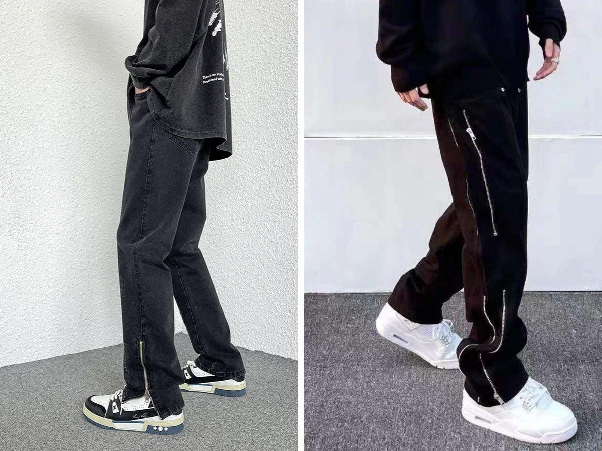 Quần jeans dài zipper - Mạnh mẽ, cá tính