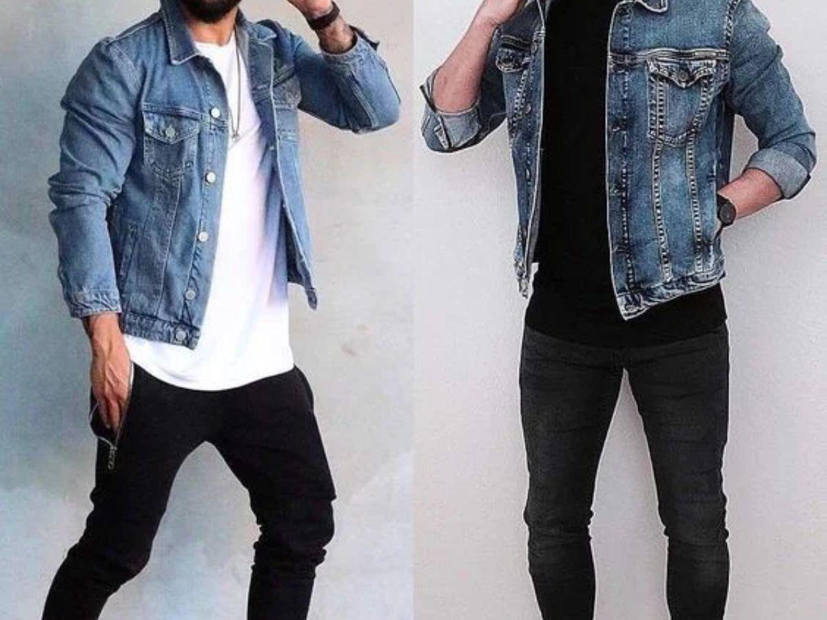Quần joggers mix áo Denim Jacket