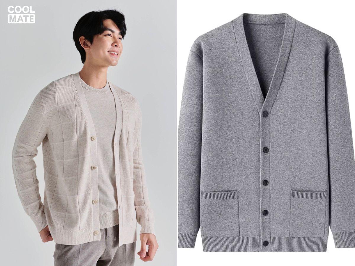 Áo len nam Cardigan