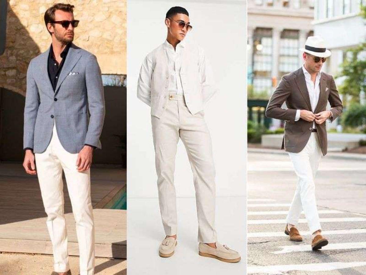 Quần kaki trắng nam phối cùng áo vest, lựa chọn hoàn hảo cho những sự kiện quan trọng