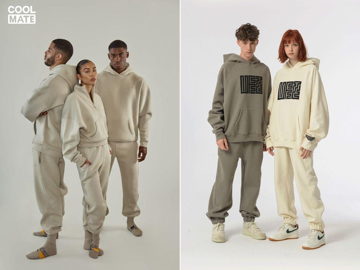 Áo hoodie oversized và quần jogger