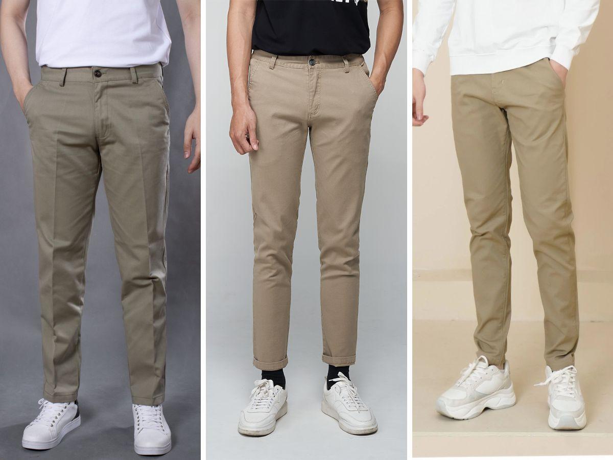 Có đến 4 kiểu quần kaki khác nhau