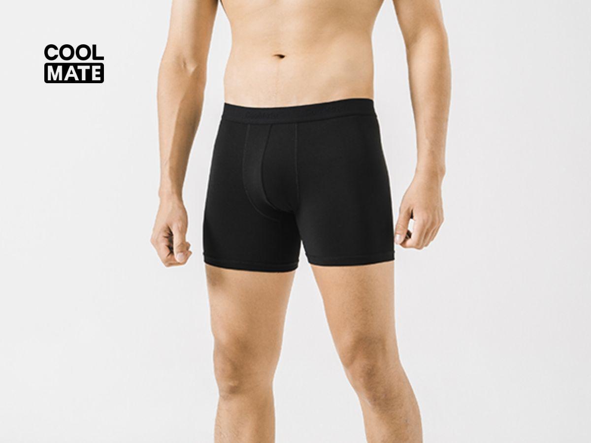 quần lót boxer với phần ống quần dài hơn quần lót trunk