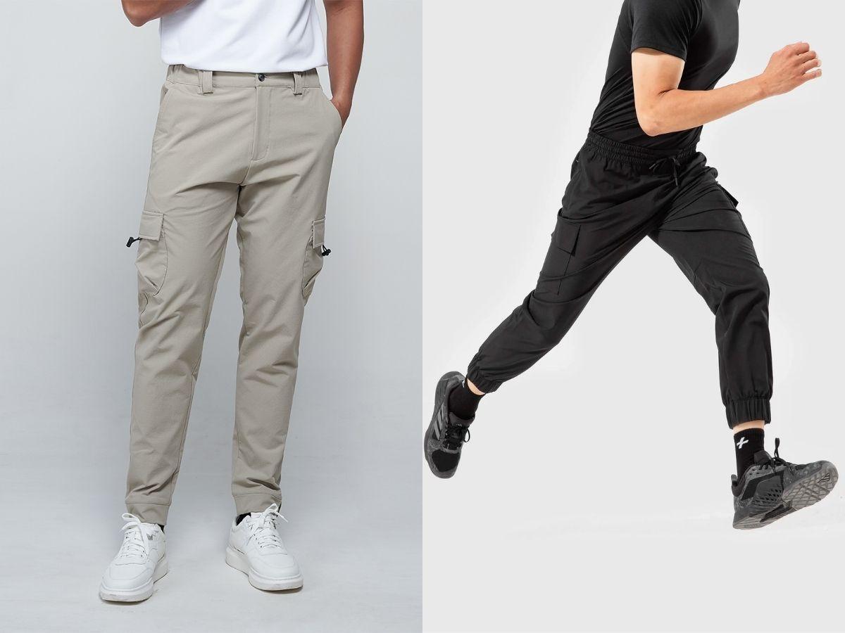 Jogger cargo có thiết kế mạnh mẽ với nhiều túi hộp lớn ở hai bên